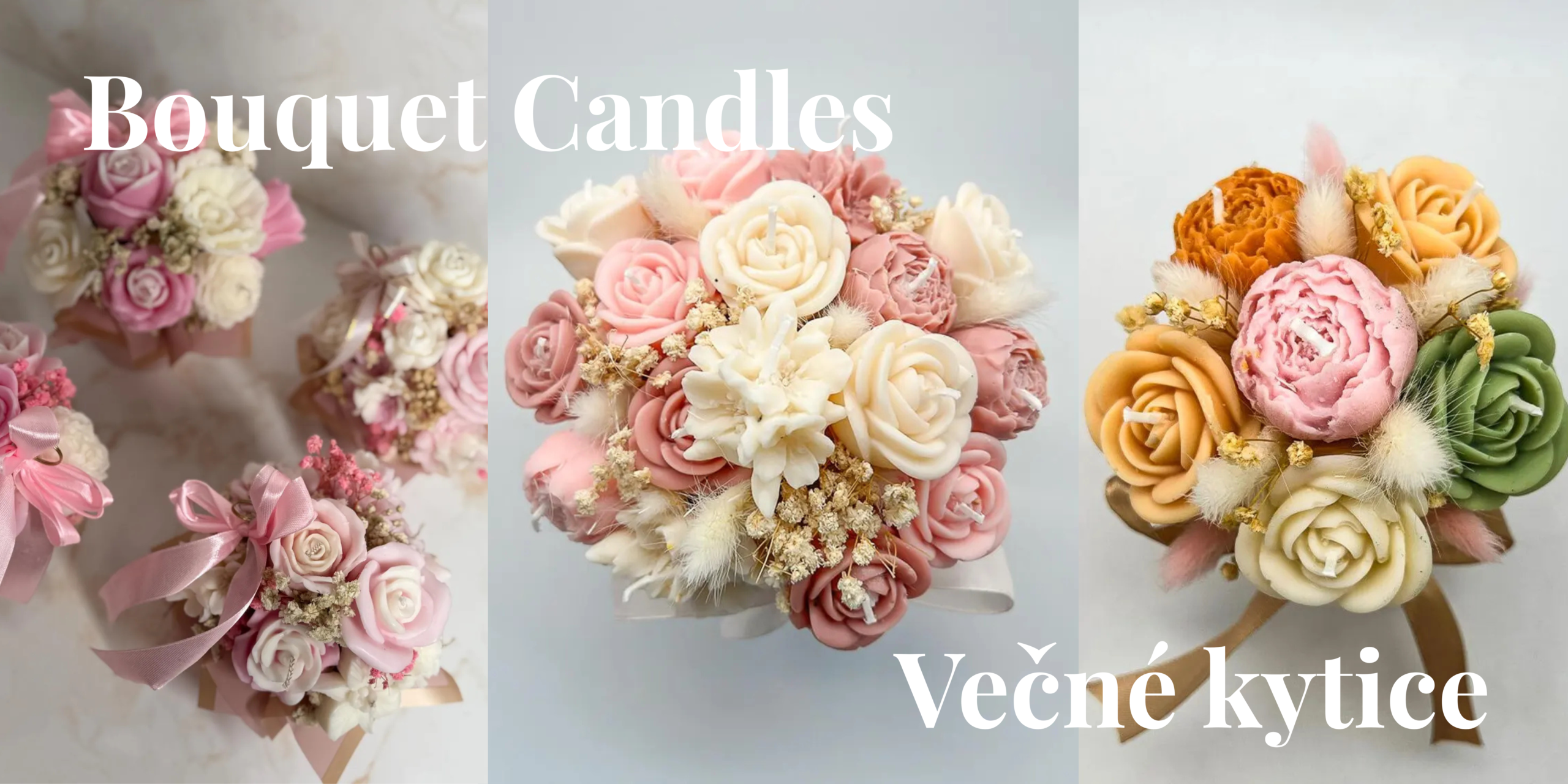 candle bouquet banner