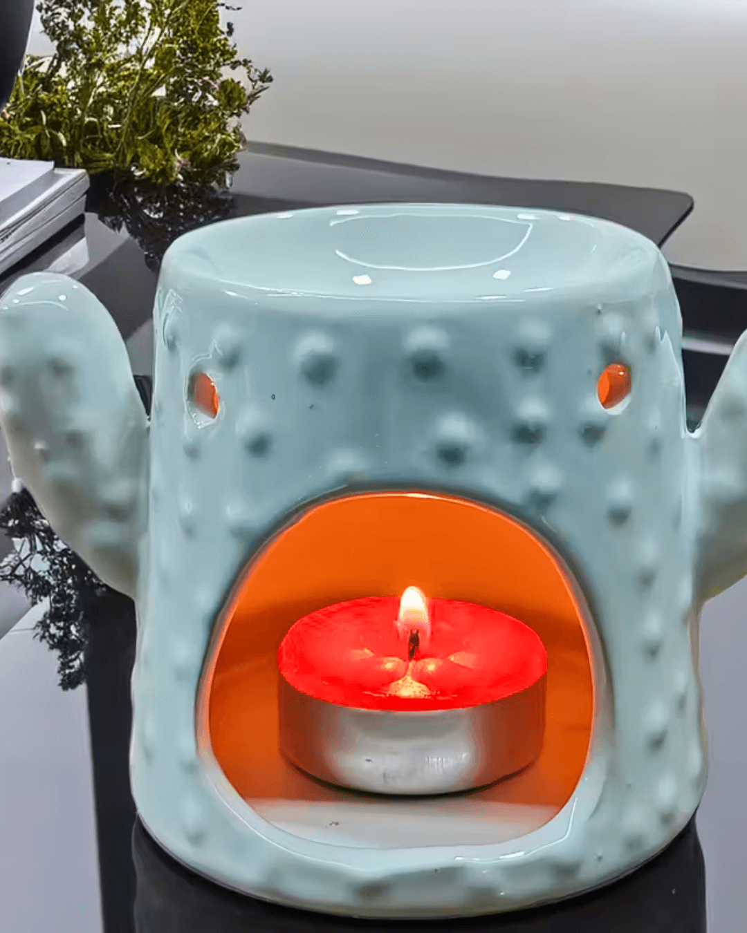 Cactus Ceramic Aroma Diffuser blue