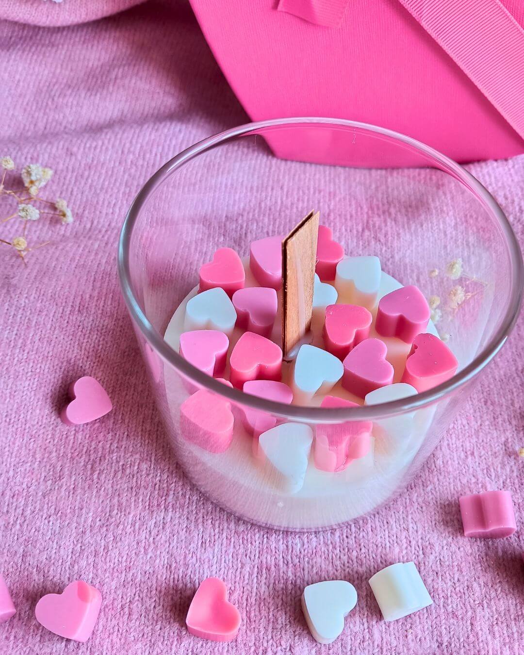 Mini Hearts Candle - Sviečka mini srdiečka